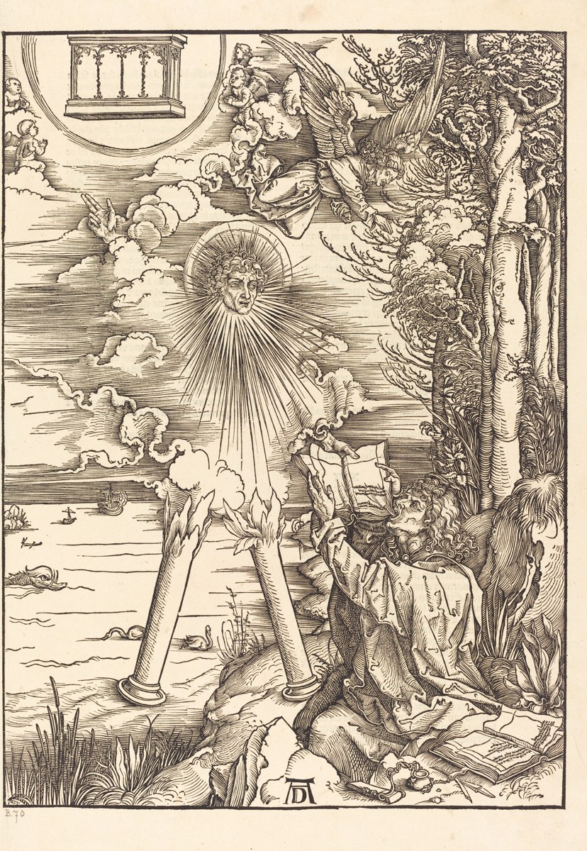 Sweet As Honey, Bitter In The Belly 1 Sweet As Honey, Bitter In The Belly - the mighty angel with a face like the sun and feet like pillars of fire, one foot on the sea and one on the land, handing the little book down to John, who is eating it, in Albrecht Dürer’s woodcut