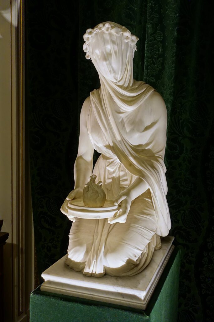 This Do In Remembrance Of Me 1 Raffaelle Monti's marble sculpture of a veiled woman, her face visible through the carved veil