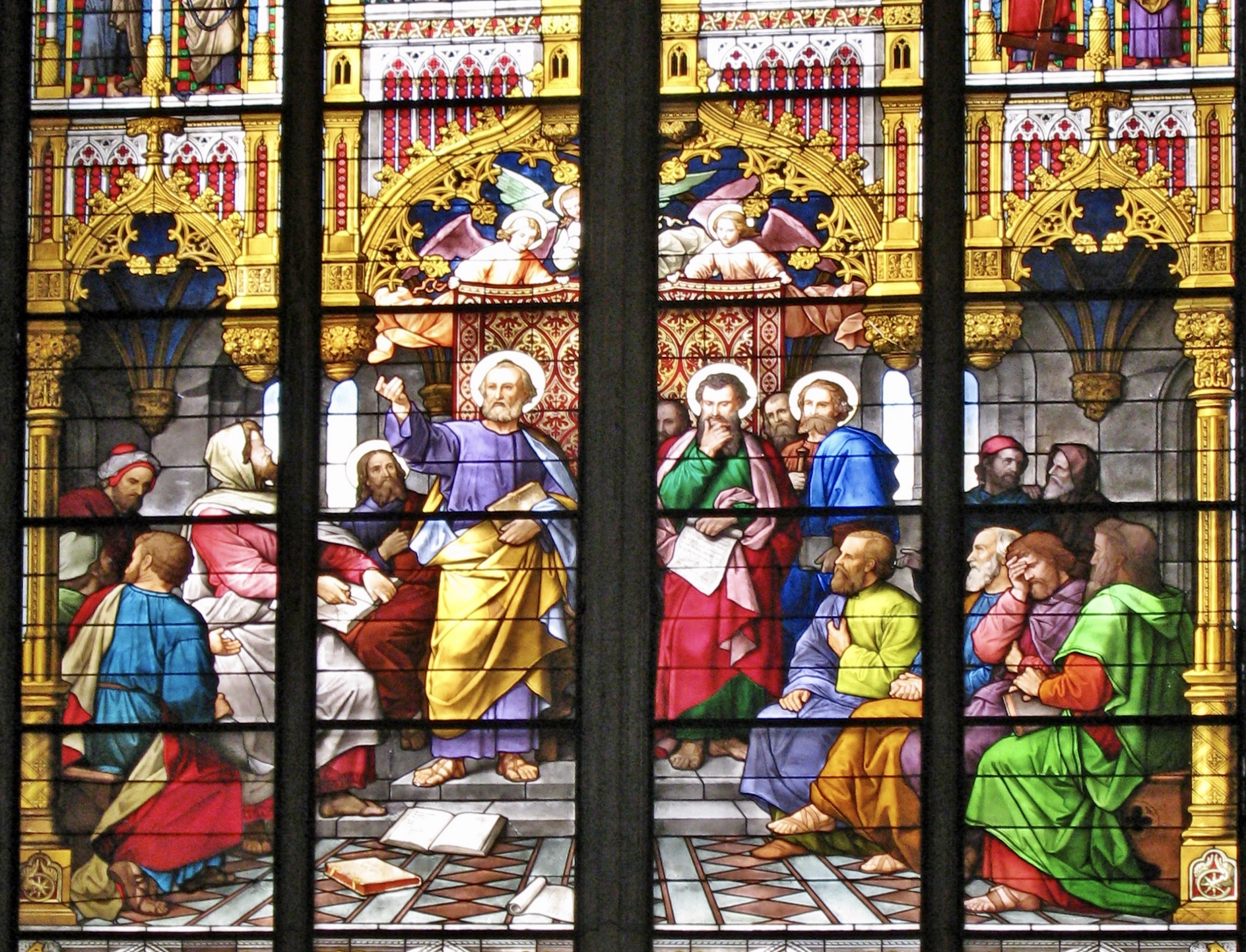 It Seemed Good To The Holy Ghost 1 The Council of Jerusalem depicted in the Petrusfenster stained-glass window of Cologne Cathedral