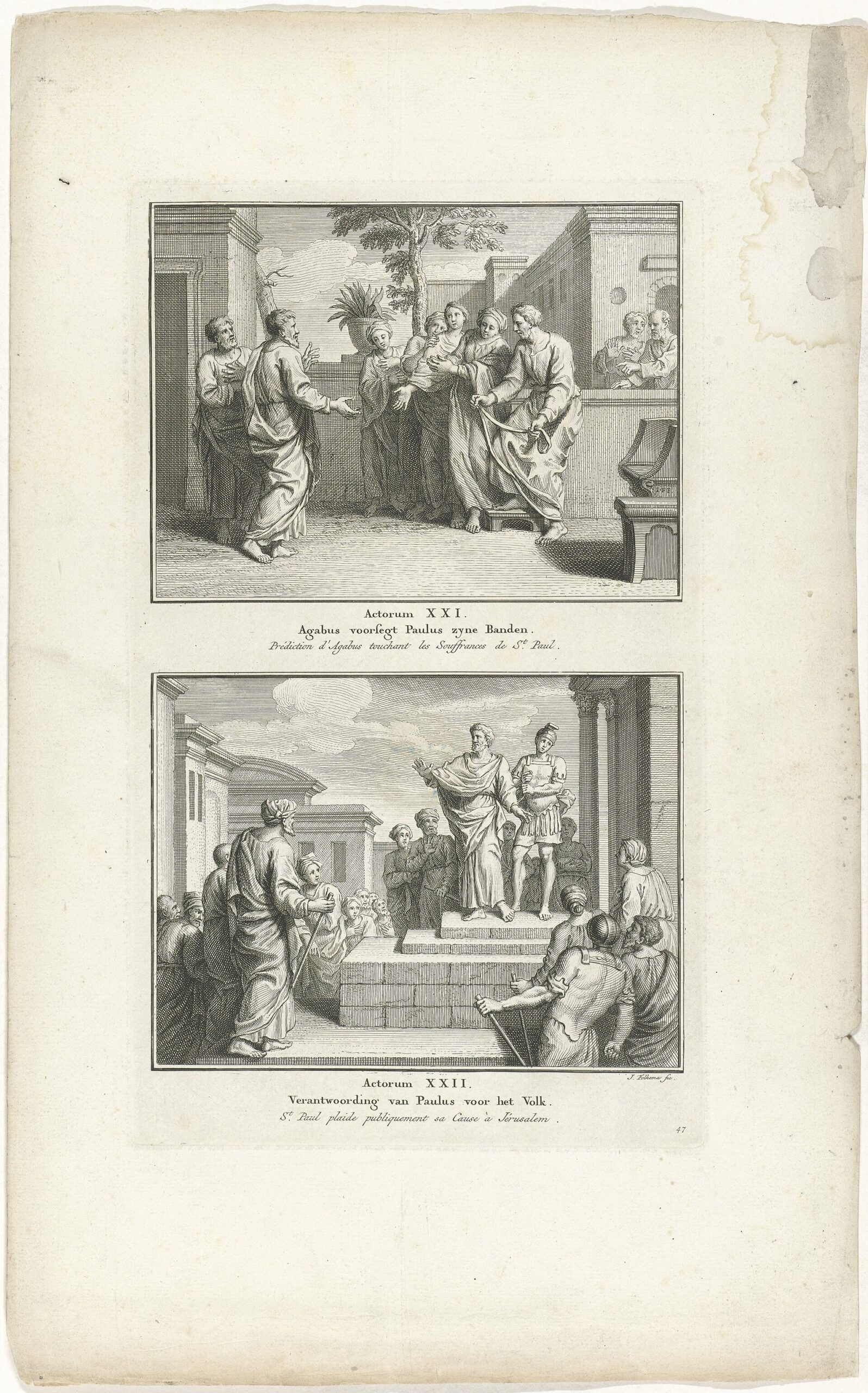 The Will Of The Lord Be Done 1 A print depicting the prophecy of Agabus and Paul addressing the crowd at Jerusalem
