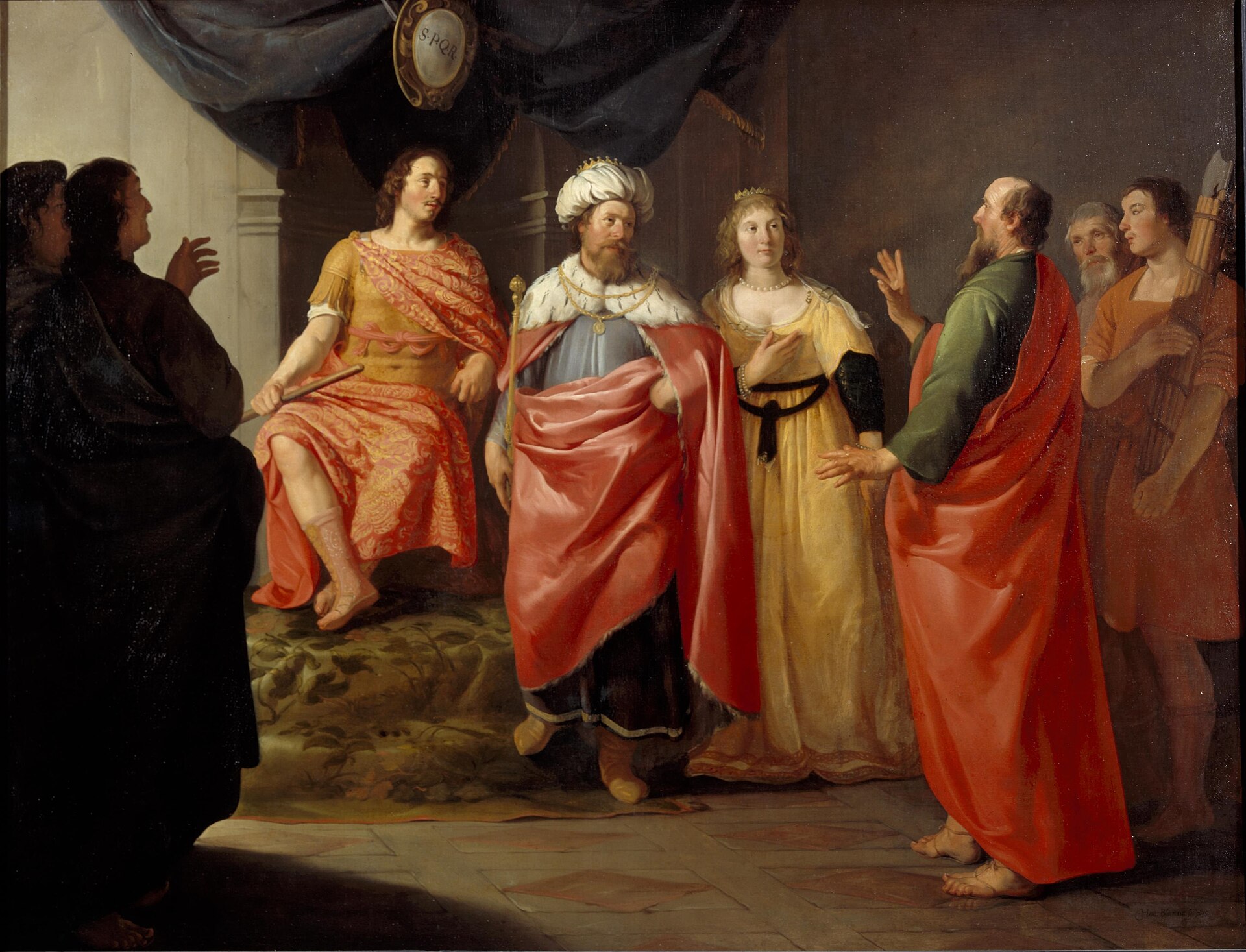 Hendrick Bloemaert's painting of Paul before King Agrippa