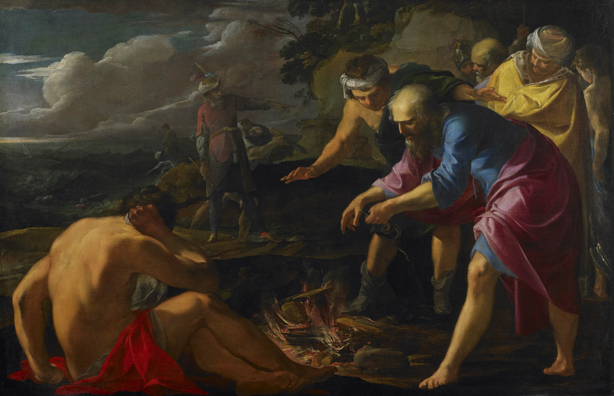 Laurent de La Hyre's painting depicting the shipwreck of Saint Paul near Malta