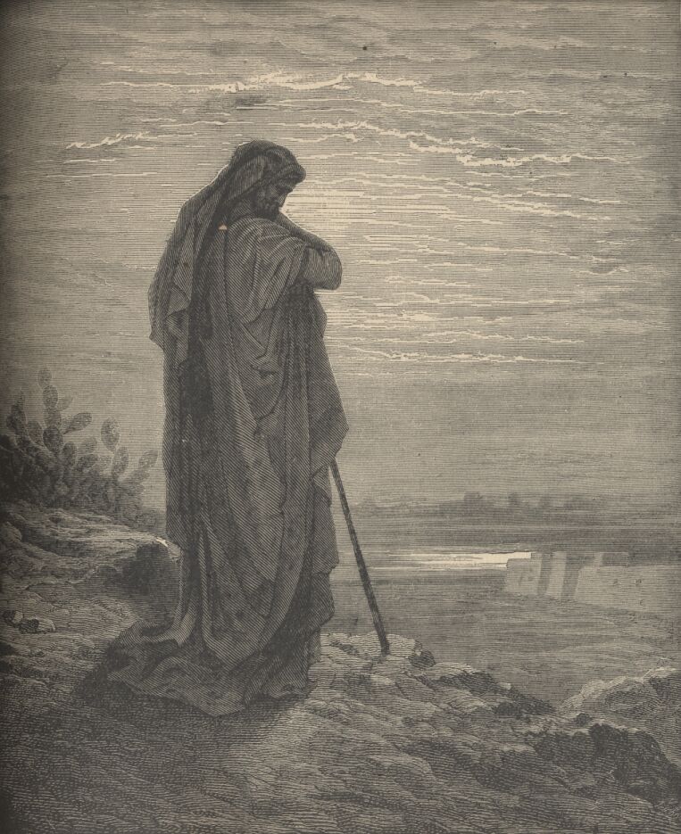 The prophet Amos, a shepherd of Tekoa, depicted in a Gustave Dore engraving