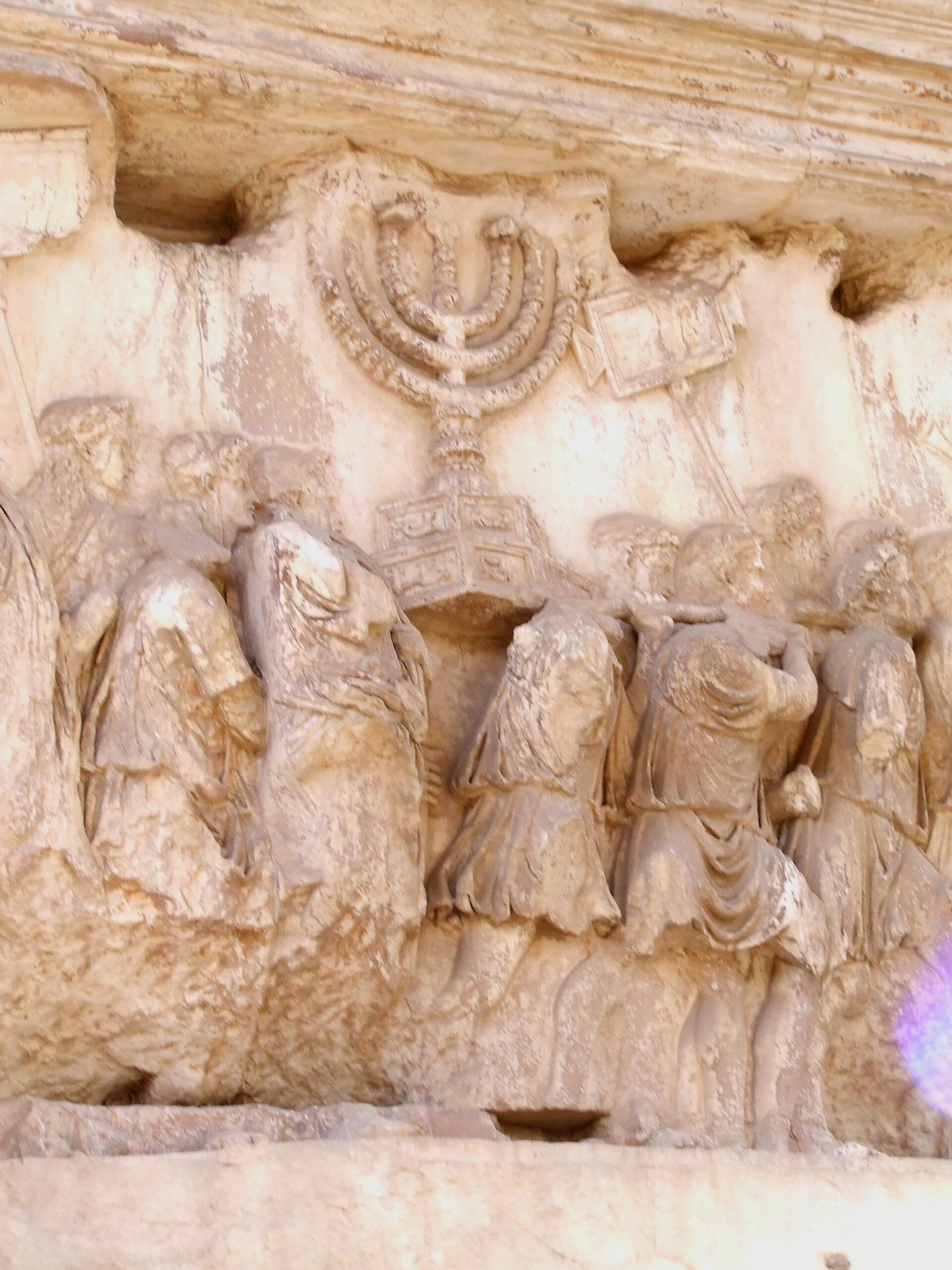 Ye Are Complete In Him 1 A Roman stone relief of soldiers in procession carrying the golden lampstand and other treasures of the Jerusalem temple