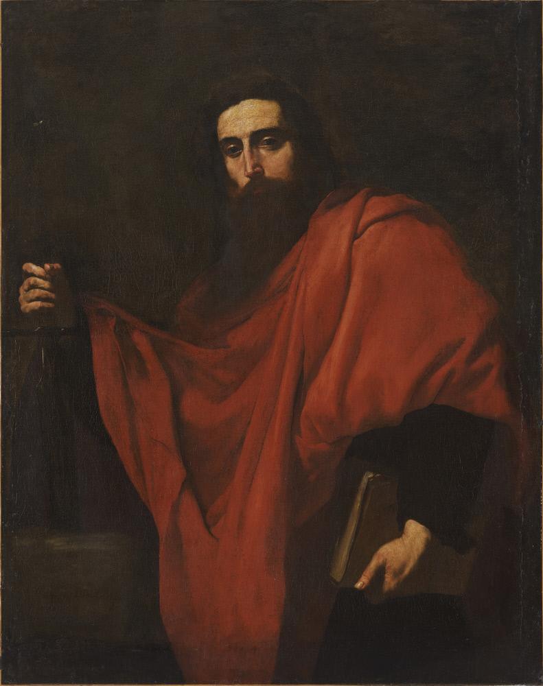 Colossians 2 Ribera's painting of the Apostle Paul wrapped in a deep red mantle, one hand on the hilt of a sword and a closed book under his arm