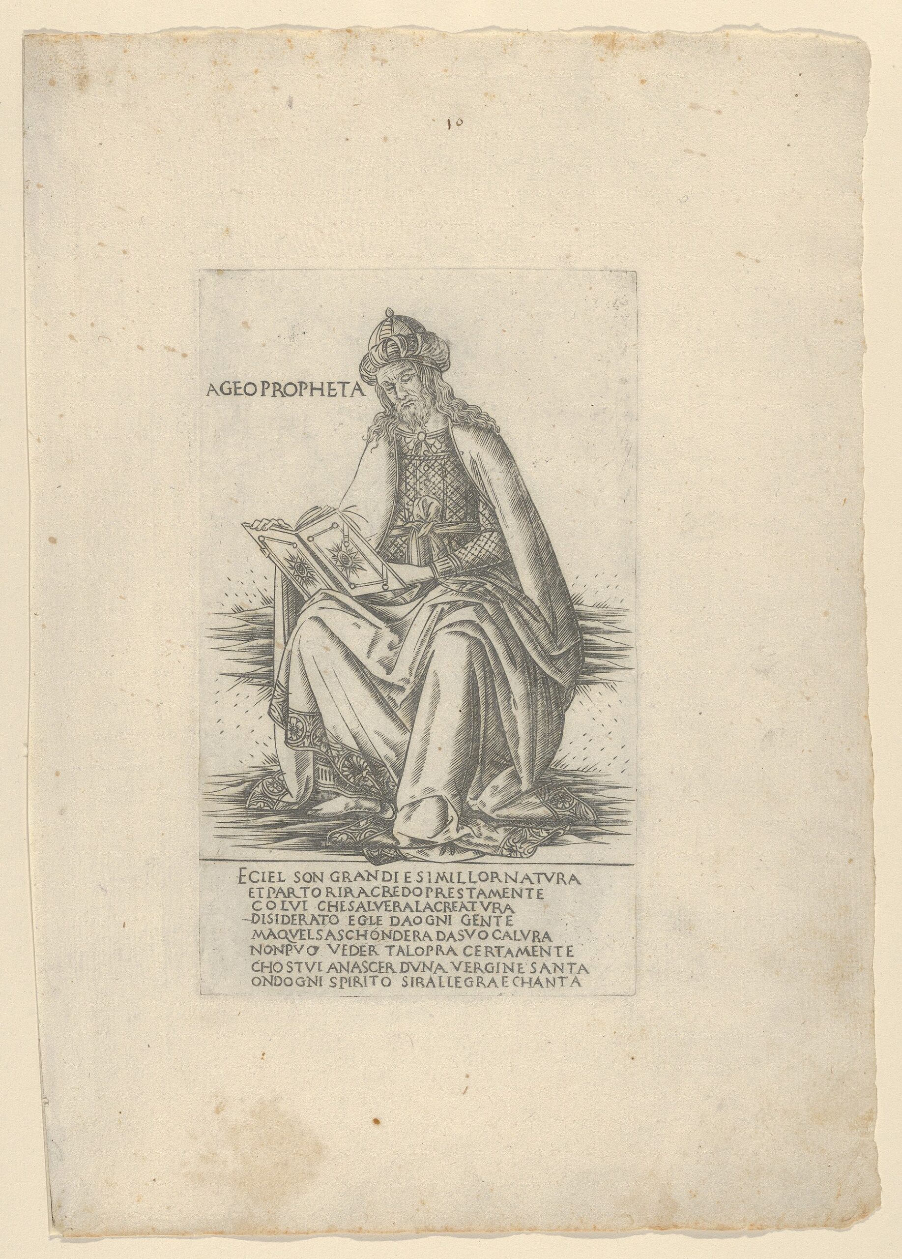 Haggai 2 The Prophet Haggai, 15th-century Italian engraving, Metropolitan Museum of Art