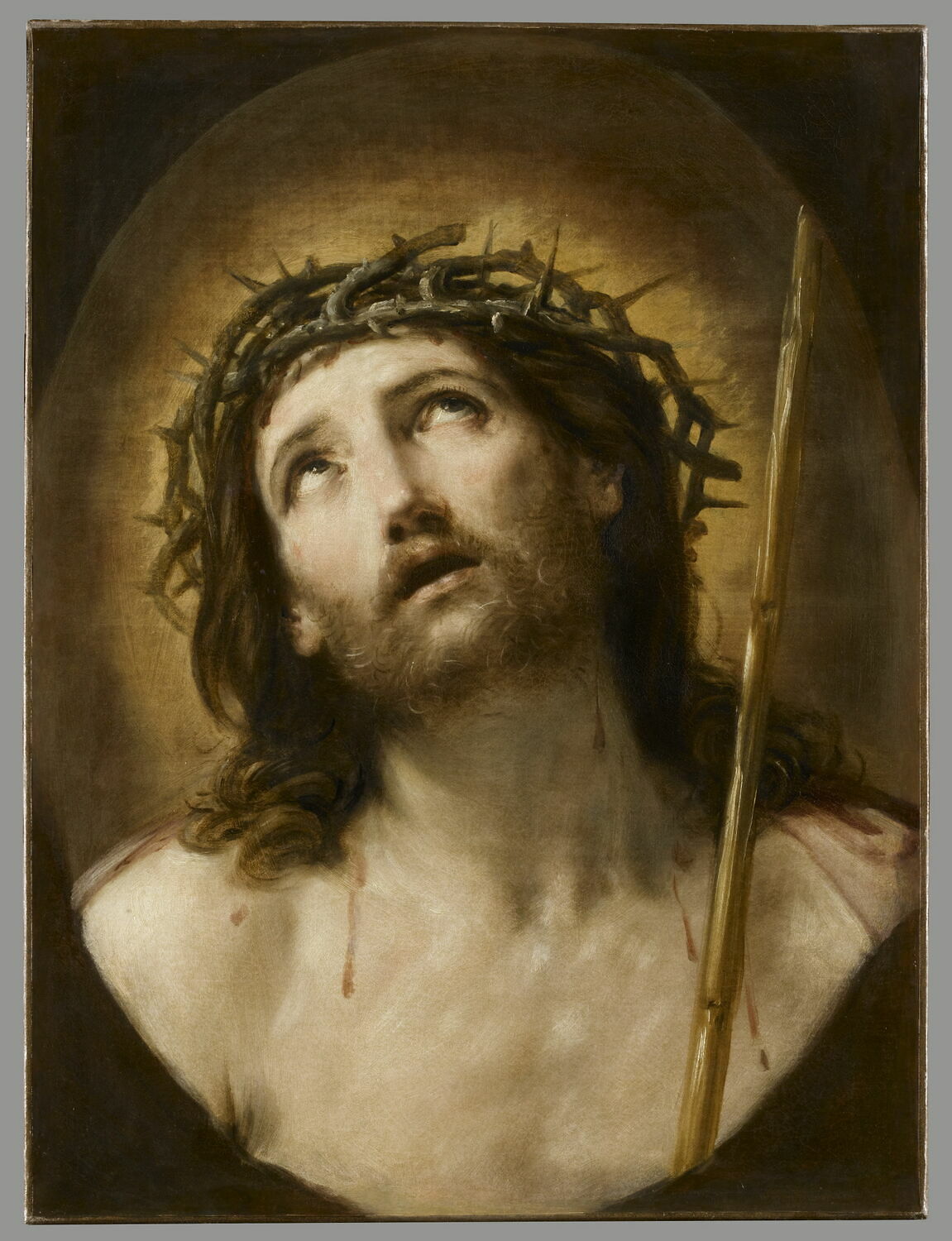 So Great Salvation 1 Christ crowned with thorns, a reed held against his shoulder, lifting his eyes toward heaven