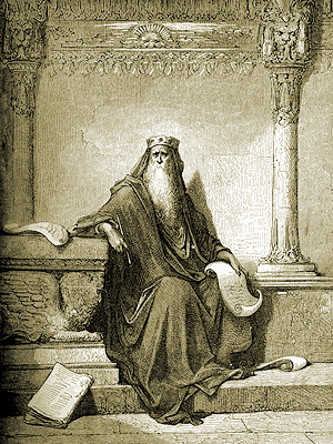 Proverbs 2 King Solomon, portrayed as an old man in royal robes, in an engraving by Gustave Doré made for the Book of Proverbs
