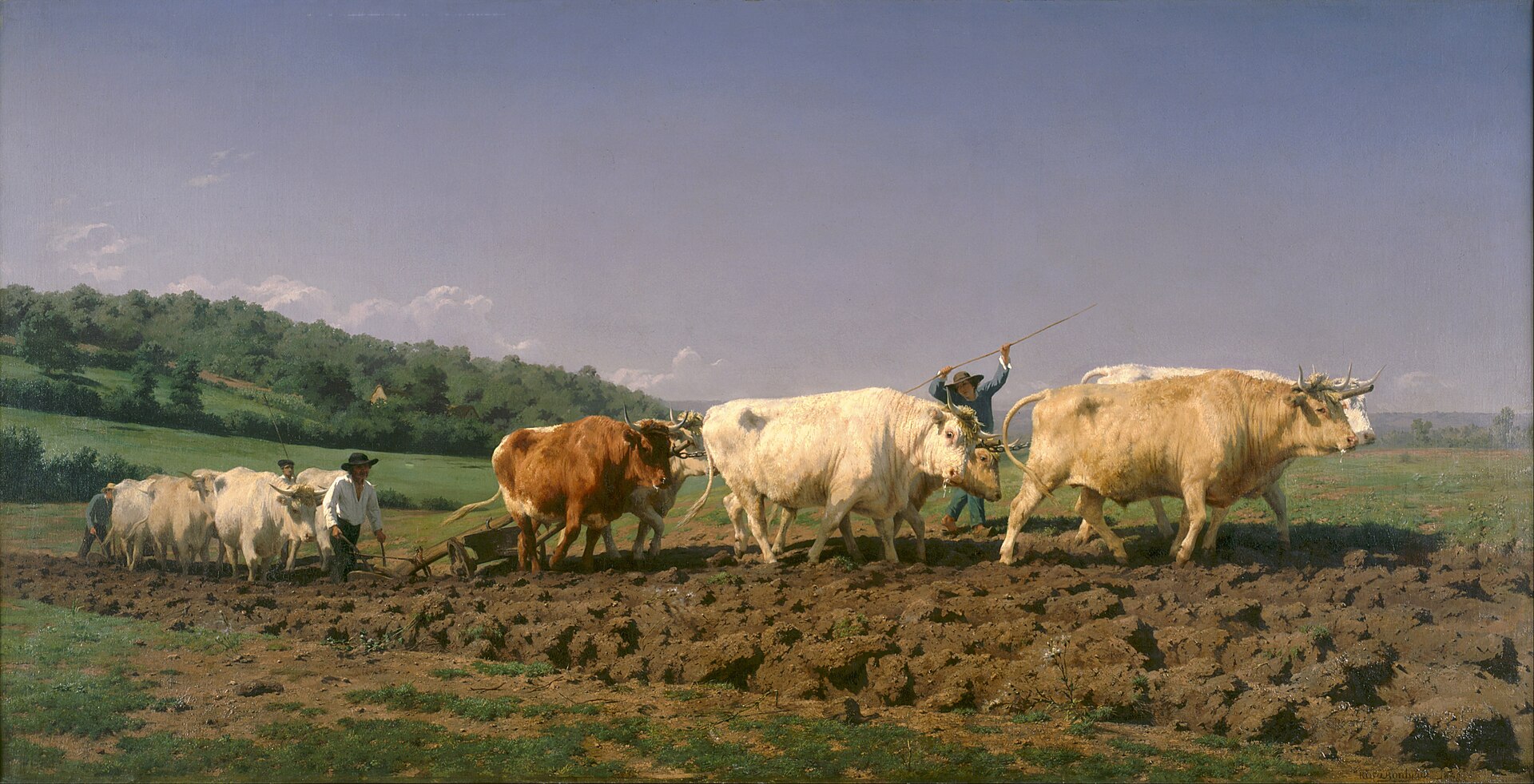 The Mountain Of The LORD's House 1 Rosa Bonheur's teams of oxen ploughing a field -- swords beaten into plowshares (Isaiah 2:4)