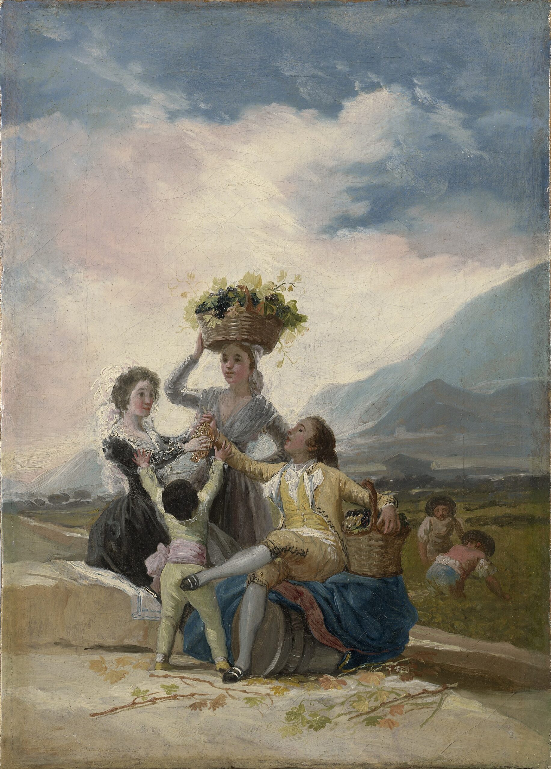 The Song Of The Vineyard 1 Goya's Grape Harvest, a family bringing in the vintage -- "my wellbeloved hath a vineyard in a very fruitful hill" (Isaiah 5:1)