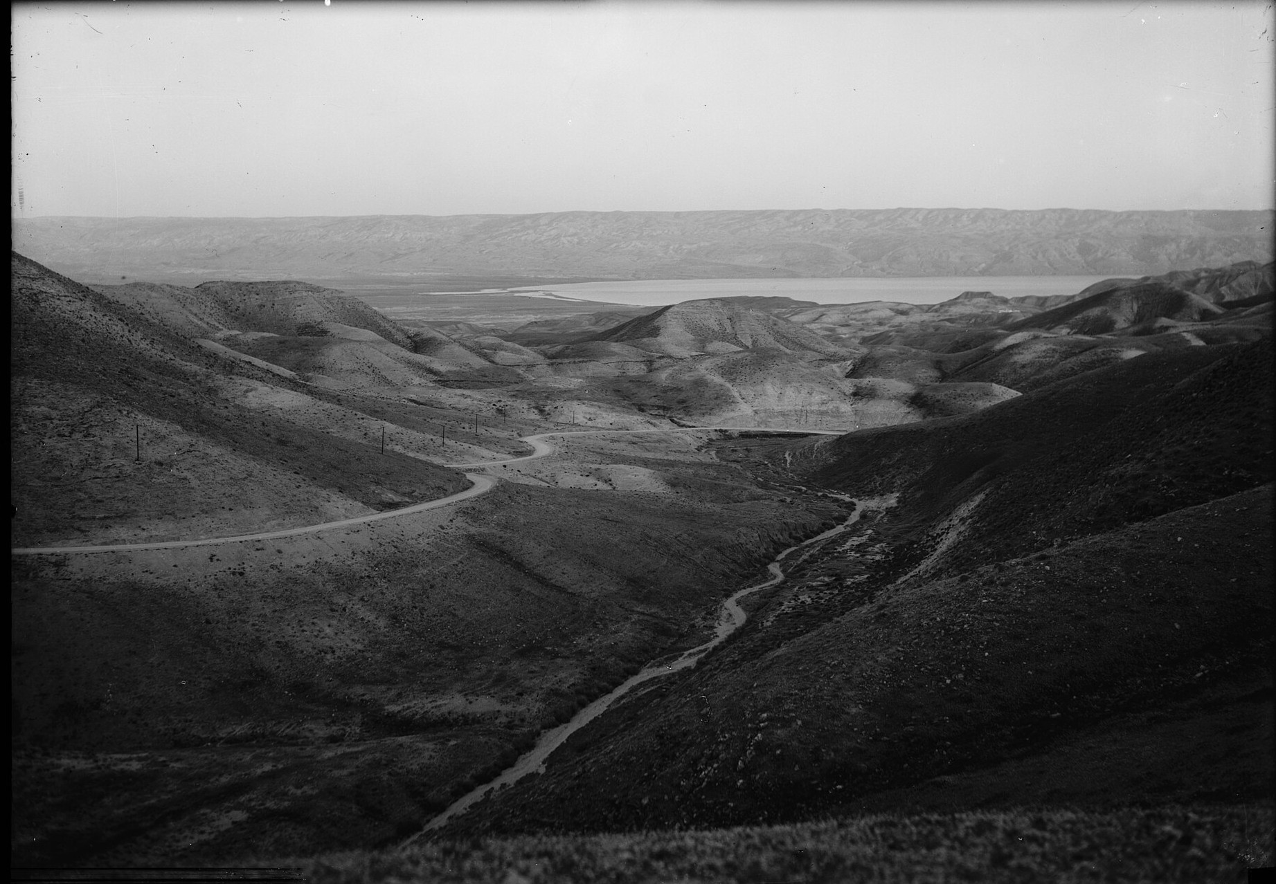 The Burden Of Moab 1 A Matson Collection photograph of the Dead Sea and the mountains of Moab from the wilderness of Judea (Isaiah 15-16)