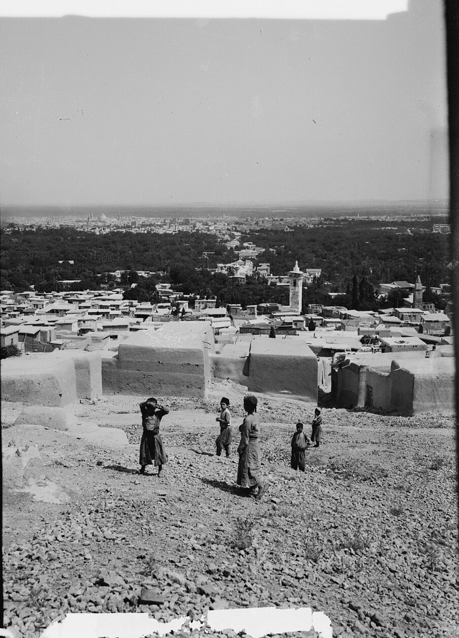 A Matson Collection photograph of Damascus from El-Salehiyeh -- "the burden of Damascus" (Isaiah 17:1)