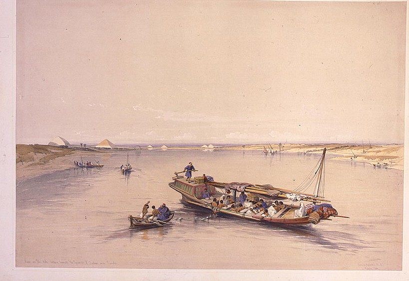 An Altar In The Midst Of Egypt 1 David Roberts's view on the Nile towards the pyramids -- "an altar to the LORD in the midst of the land of Egypt" (Isaiah 19:19)