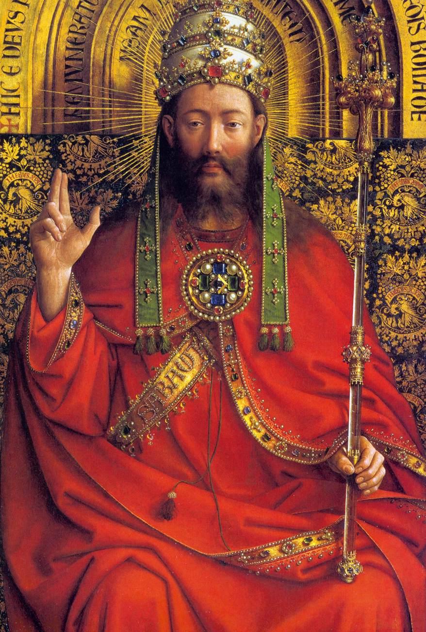 Who Among Us Shall Dwell With Devouring Fire? 1 The enthroned King of Jan van Eyck's Ghent Altarpiece -- "thine eyes shall see the king in his beauty" (Isaiah 33:17)