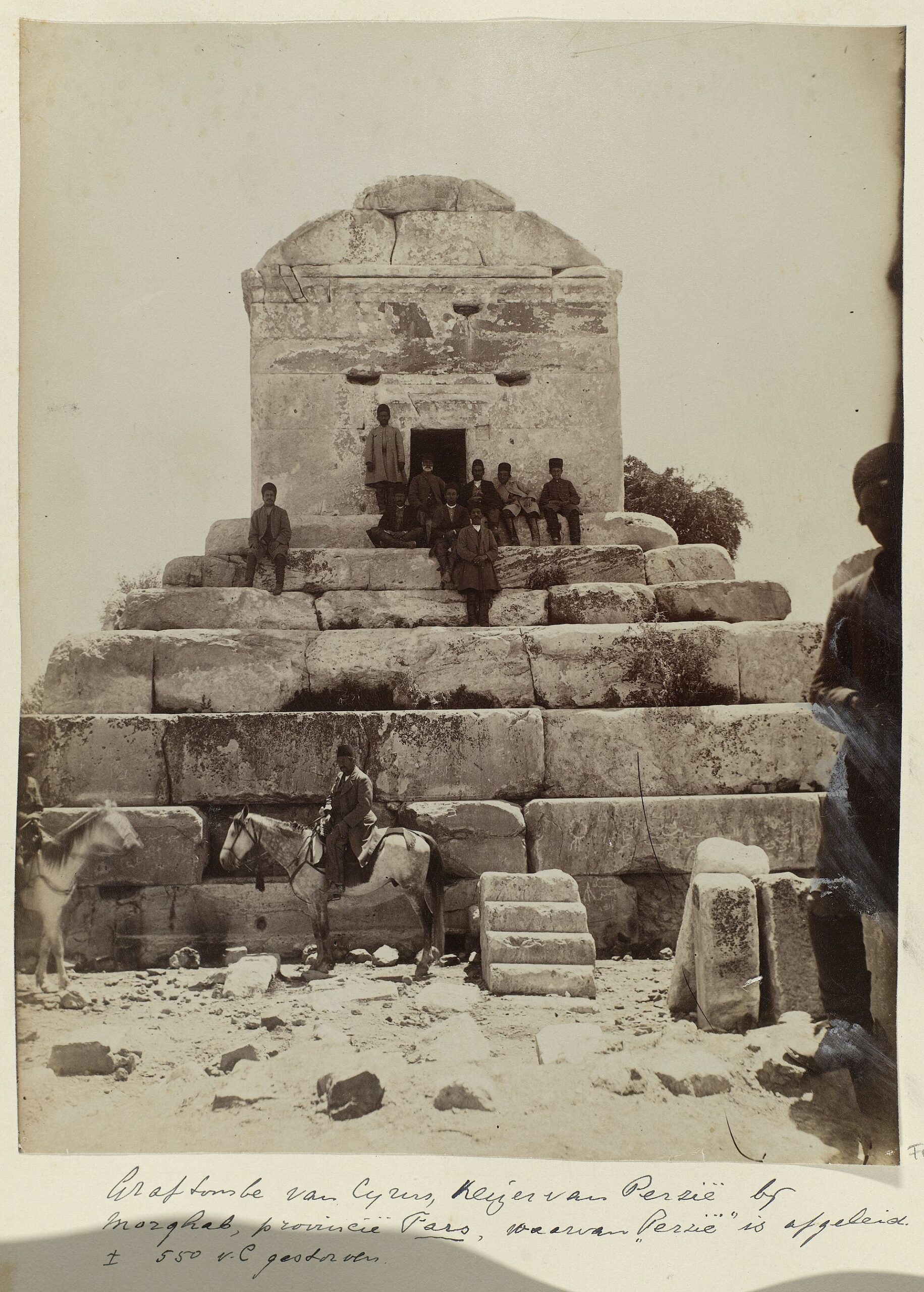 A nineteenth-century photograph of the tomb of Cyrus the Great at Pasargadae -- "that saith of Cyrus, He is my shepherd" (Isaiah 44:28)