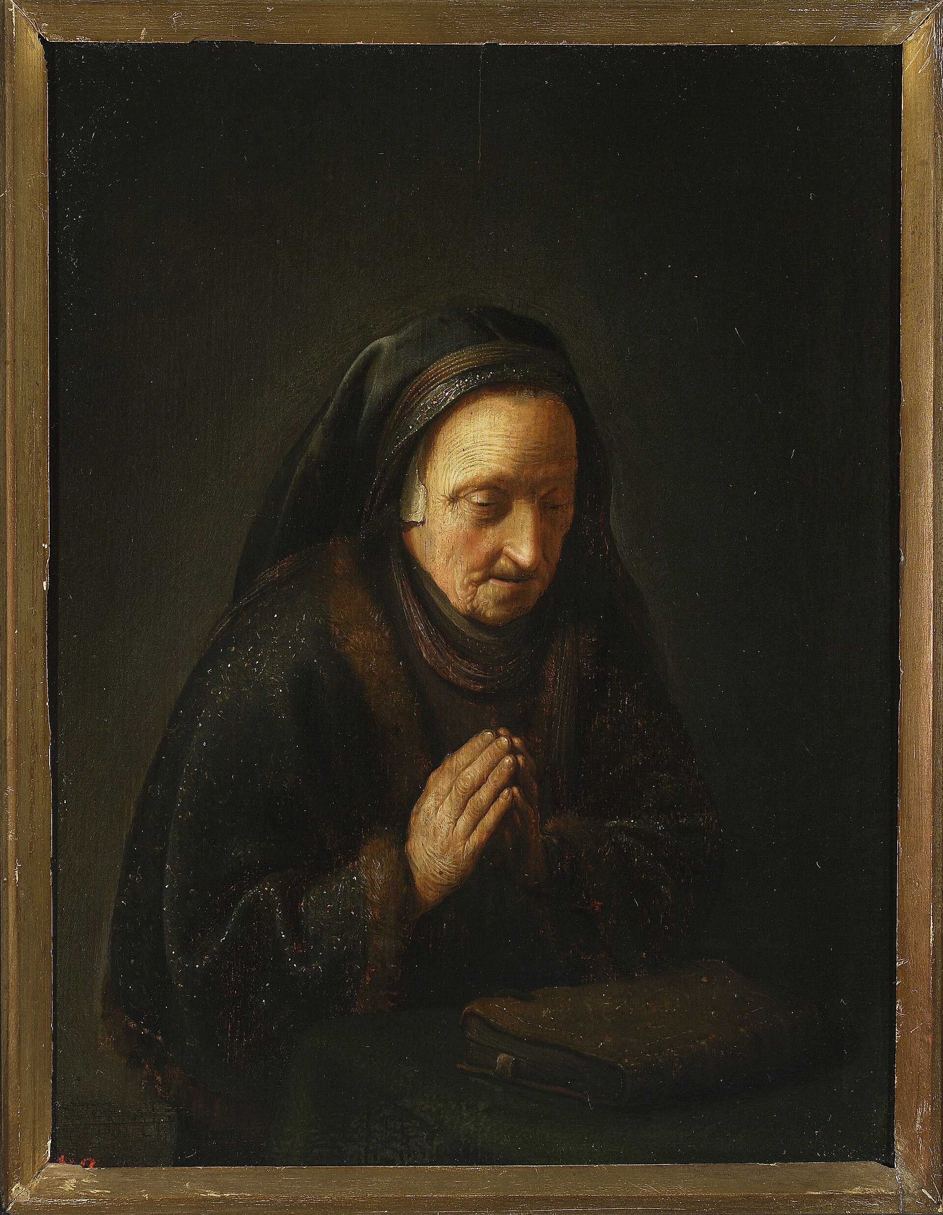 The Righteous Perisheth 1 Gerrit Dou's old woman at prayer -- "with him also that is of a contrite and humble spirit" (Isaiah 57:15)