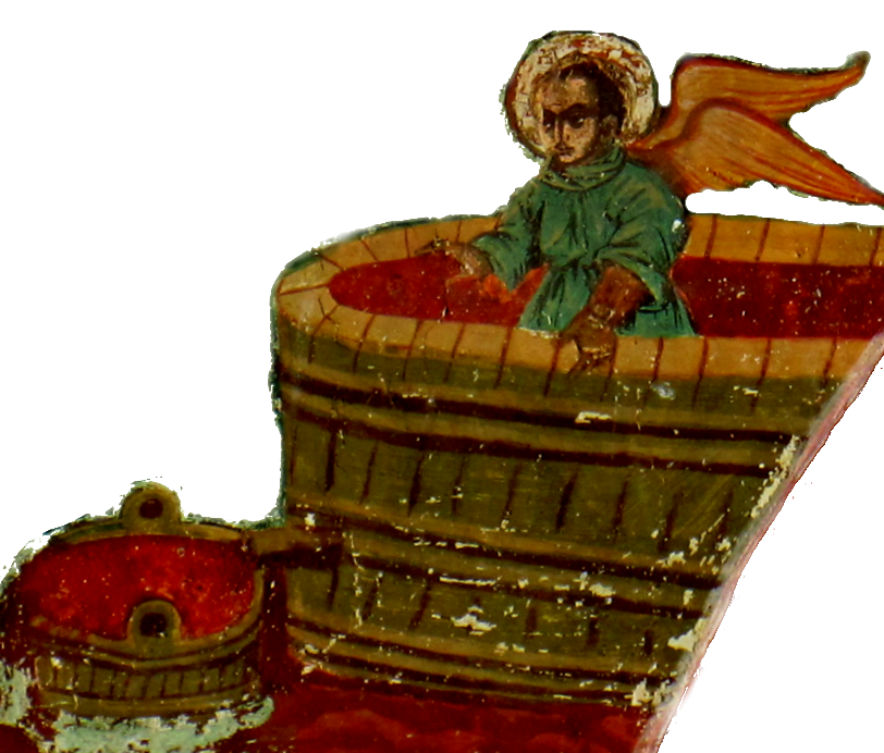 Who Is This That Cometh From Edom? 1 A painted church fresco of the treading of the winepress -- "I have trodden the winepress alone" (Isaiah 63:3)